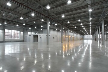 Empty Modern Warehouse Interior