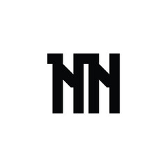 Obraz premium NN monogram logo design letter text name symbol monochrome logotype alphabet character simple logo
