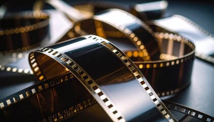 Intricate Details of Old Film Strips..