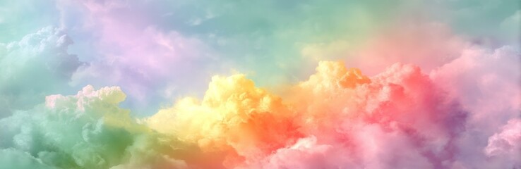 Colorful Sky with Clouds Abstract Background