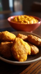 Golden Fried Pumpkin Fritters with Pumpkin Puree Dip.
