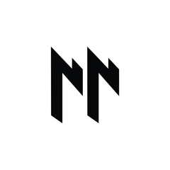 NN monogram logo design letter text name symbol monochrome logotype alphabet character simple logo