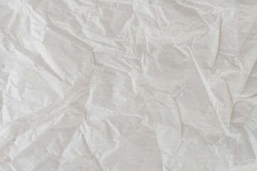 Crumpled empty white paper page