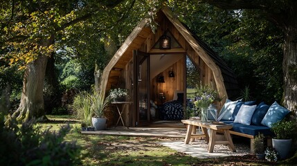 Obraz premium Glamping, luxury glamorous camping, glamping in the beautiful countryside