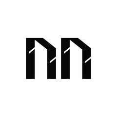 NN monogram logo design letter text name symbol monochrome logotype alphabet character simple logo