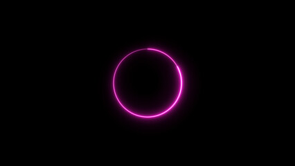 abstract neon circle illustration. background 4k illustration. 
