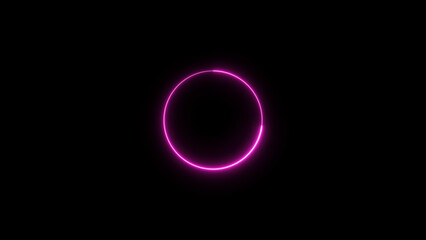 abstract neon circle illustration. background 4k illustration. 