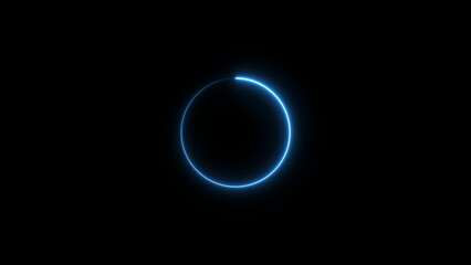 abstract neon circle illustration. background 4k illustration. 