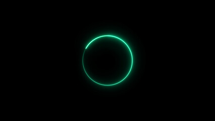 abstract neon circle illustration. background 4k illustration. 