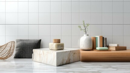 Modern Minimalist Home Decor Display Illustration