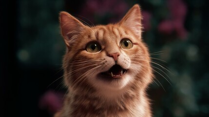 Closeup of a Ginger Cat with a Curious Expression