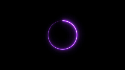 abstract neon circle illustration. background 4k illustration. 
