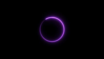 abstract neon circle illustration. background 4k illustration. 