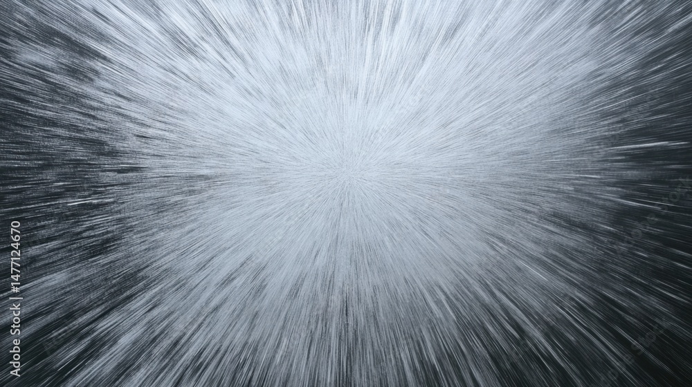 Aufkleber abstract burst of light and motion with radial lines converging to a central point in monochrome