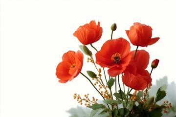 Obraz premium Beautiful Arrangement of Orange Poppies
