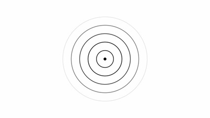 Naklejka premium Abstract radio waves signal illustration. and looping circle white background 4k illustration. 
