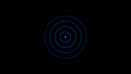 Abstract radio waves signal illustration. and looping circle white background 4k illustration.