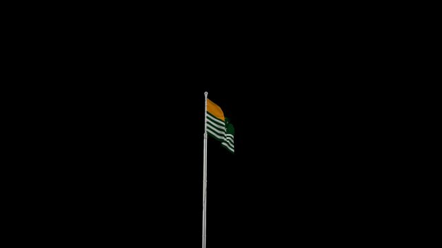 4K Animation of Azad Jammu and Kashmir Flag