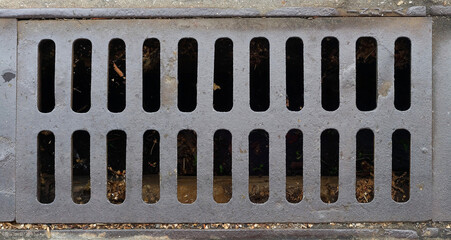 Rectangular steel grate