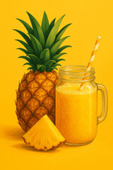 pineapple juice and fruits