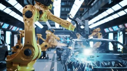 Next-Gen Manufacturing: Robotic Innovation in Car Assembly - Powered by Adobe