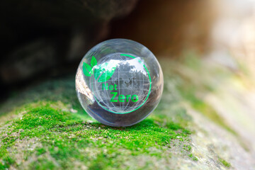 Environmental goals of green business development strategy with environmental conservation, green community, new green business plan, net zero greenhouse gas emissions target