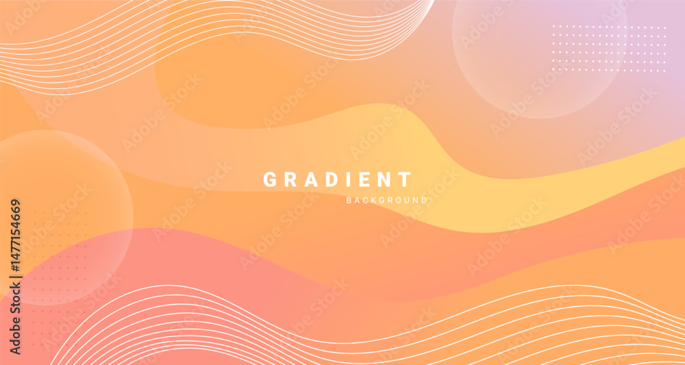 Aufkleber Pastel abstract background with flowing lines and gradient layers