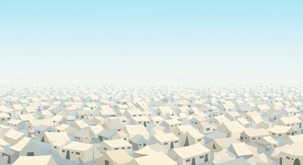 Obraz premium Endless White Cityscape: Minimalist Architectural Vision