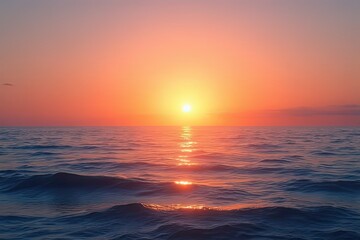 Obraz premium Sea Sunset Serenity