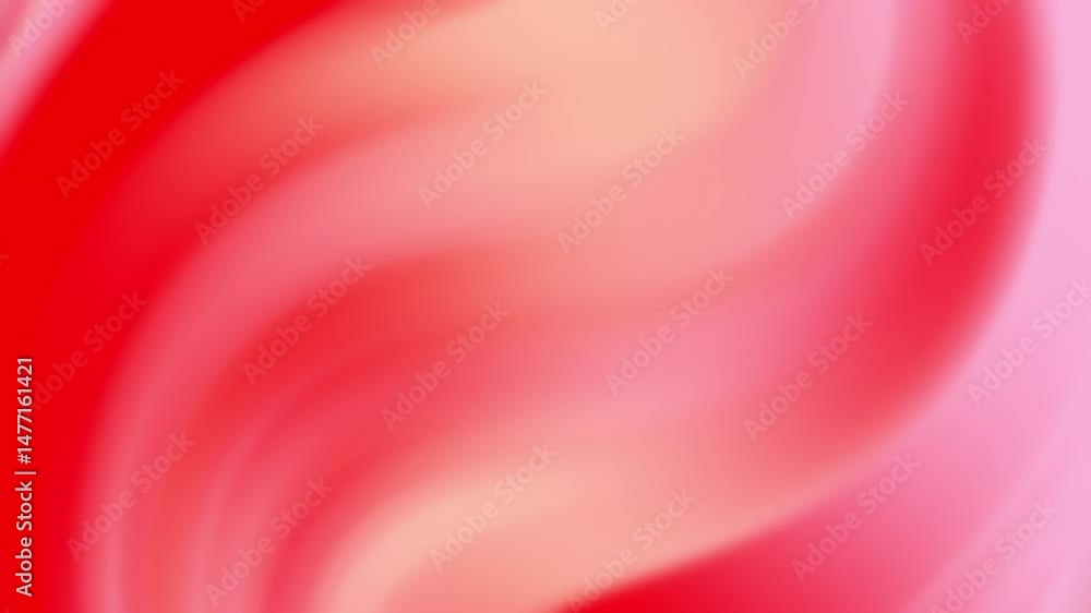 Poster a vibrant abstract background featuring flowing red and pink gradient waves with a soft, blurred eff