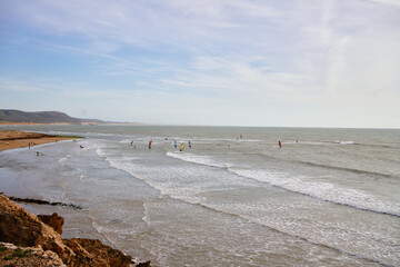 surfers at the beach at Essaouira city