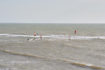 surfers at the beach at Essaouira city