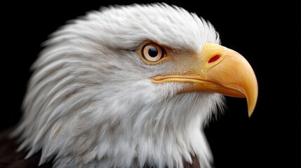Fototapeta premium A close up of an eagle's head with a yellow beak