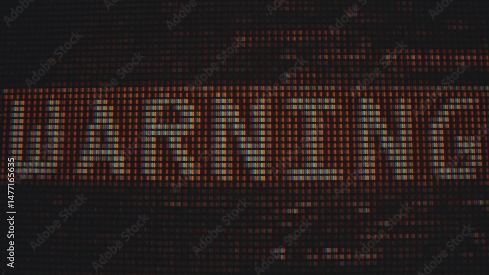 Aufkleber colorful digital warning display with led screen design