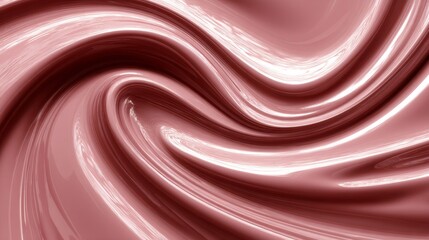 Swirling Glossy Texture in Soft Rose Hue for Artistic Backgrounds