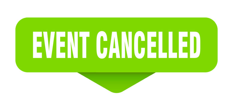 event cancelled sticker. event cancelled sign on transparent background