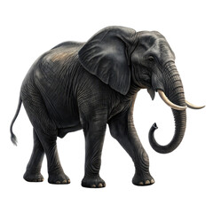 Obraz premium dark elephant full length, transparent background