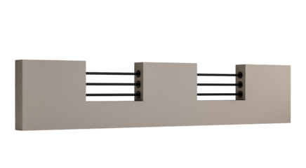 A wall with a black metal fence on it