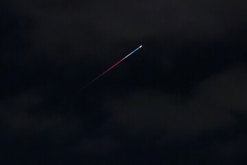 Rocket Launch in the sky looks like a shooting star from far away