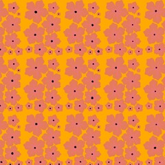 abstract background with dots flowers 