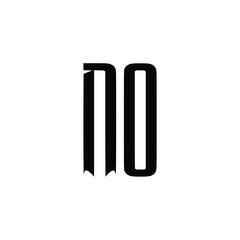 NO monogram logo design letter text name symbol monochrome logotype alphabet character simple logo