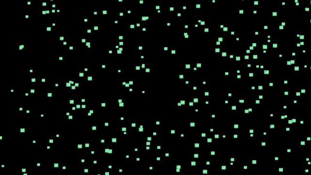 reen Check Marks Falling from Top to Bottom on Black Background