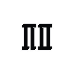 NO monogram logo design letter text name symbol monochrome logotype alphabet character simple logo