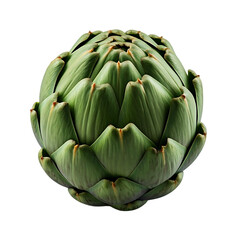 Fototapeta premium Isolated artichoke reveals detailed petal layers and organic texture in a dark studio setting today.