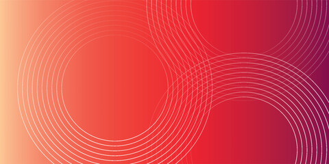 Abstract modern gradient horizontal template background. Trendy bright circle lines creative design. Minimal style graphic elements. Suit for poster, cover, banner, flyer, brochure, presentation