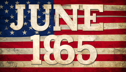 Obraz premium Typographic Poster: June 19, 1865