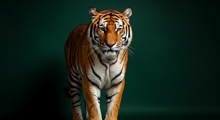 Fototapeta premium A tiger on a solid background