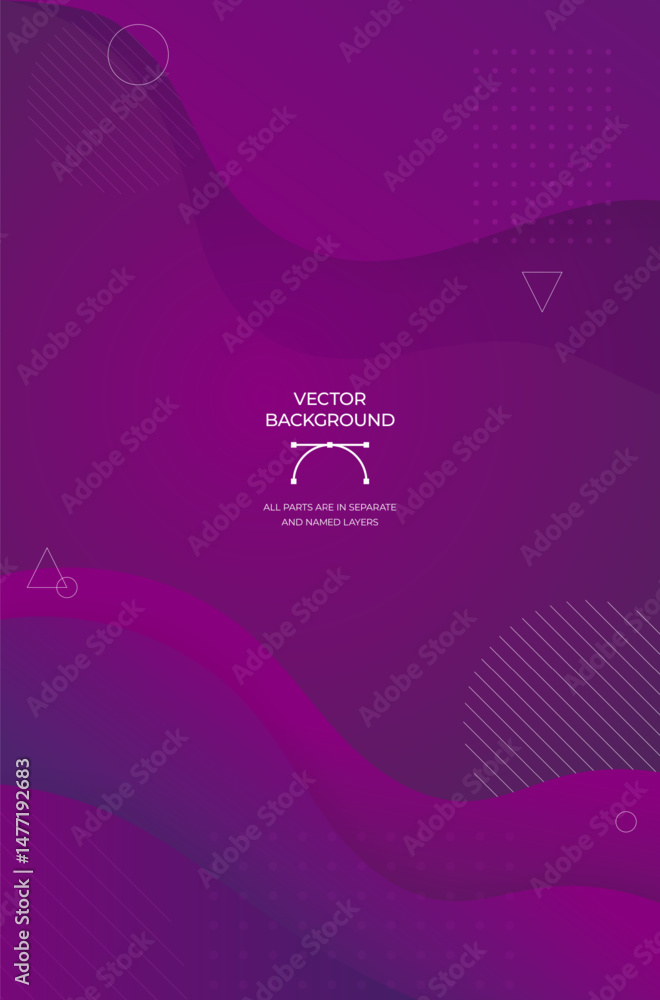 Poster vibrant abstract background with dynamic waves and shapes