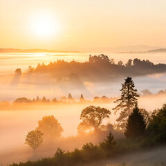 Obraz premium sunset in the mountains