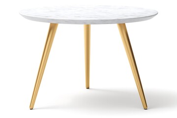 Elegant Round Marble Top Table with Gold Legs Modern Furniture Design.